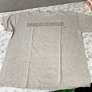 Gildan Large Redhawks Gray Short Sleeve T Shirt
